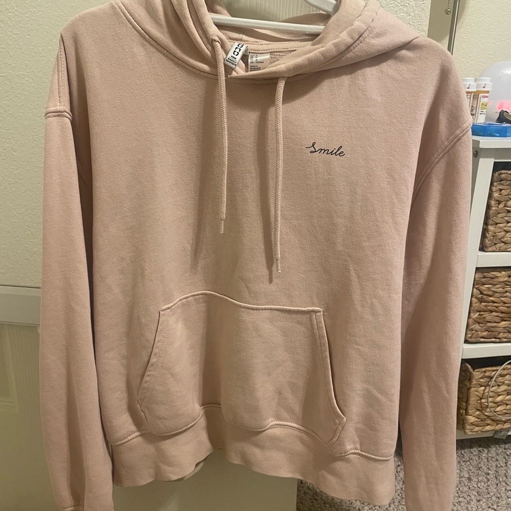 H&M pink Smile hoodie